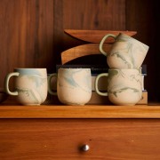 Robert Gordon | Jumble Mugs | Azure | Set of 4 Robert Gordon | Jumble Mugs | Azure | Set of 4